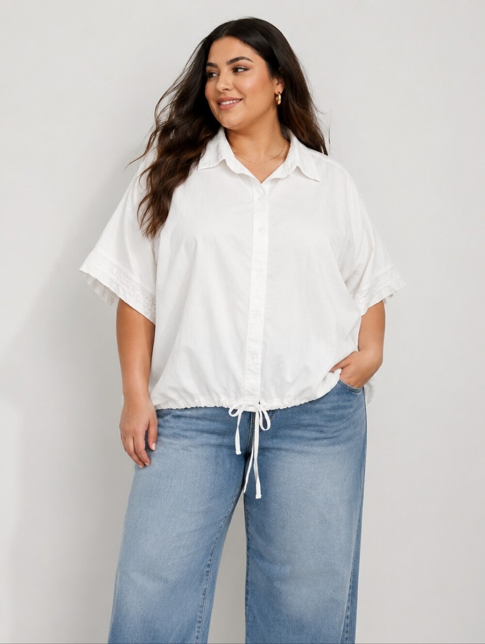 Celebrity Pink White Button-Up Shirt